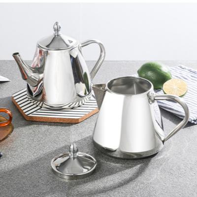 China Sustainable Chic Type Hexagon Mirror Polishing Stainless Steel Teapot 1.2/1.5L Kettle Coffee Pot for sale