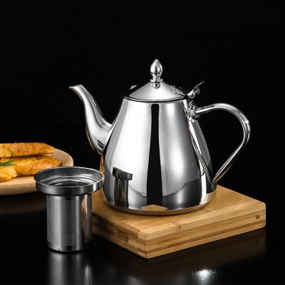 China Sustainable High Redemption Rate With 1.2/1.5/2L Strainer Teapot Stainless Steel Tea Kettle For Induction Cooker for sale