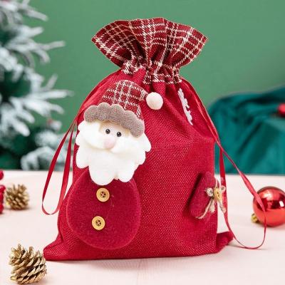 China Security Christmas Gift Bag With Cute Christmas Eve Apple Bag Small Gift Bag for sale