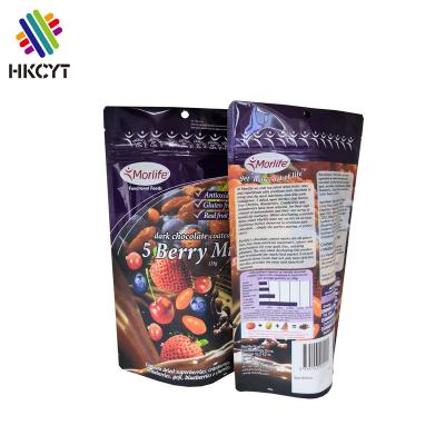 China Safety Reusable Custom Printing Foil Inside Plastic Packaging Bags For Berry Candy Chocolate for sale