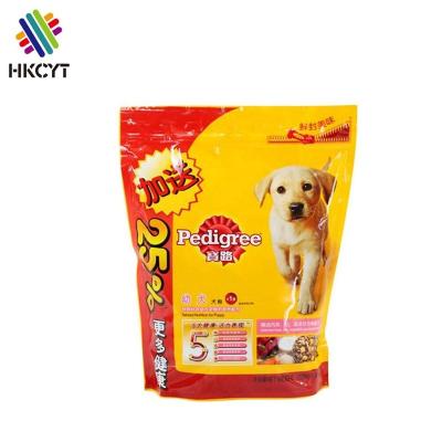 China Moisture Proof Resealable Aluminum Foil Laminated Plastic Dog Food Packaging Pedigree Bags for sale