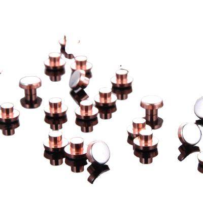 China Wall Switch Factory Chinese Solid Copper Round Head Rivets Electrical Contact Rivet for sale