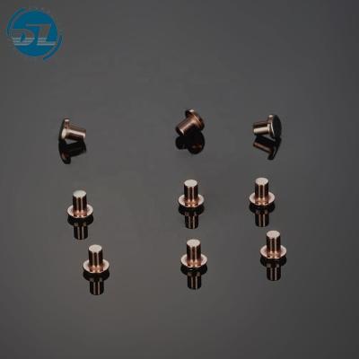 China Wall Switch Solid Rivet Electrical Silver Metal Parts Contact For Sensors for sale