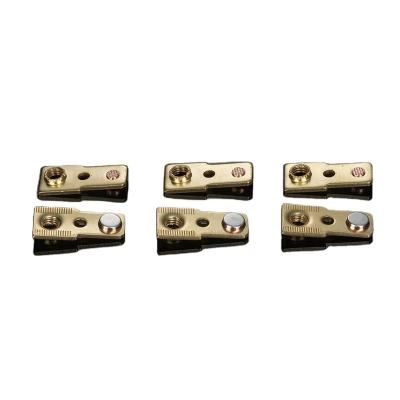 China Electrical Silver Copper Sockets Contacts Assembled In Switch Terminal Accessories Brass Stamping for sale