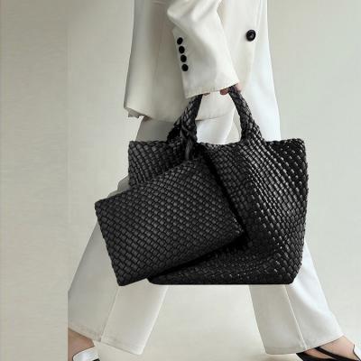 China Fashion 2023 wholesale women designer famous brands bag large capacity shopper bag open shopping totes handmade handbag woven handbags for sale