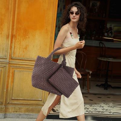 China Fashion women designer brands bag large capacity wholesale famous handmade totes shopper shopping woven handbags for girls for sale