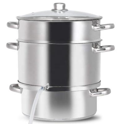 China 4pcs Stainless Steel Induction Fruit Juicer Steamer Stored Vegetables Juice Steamer for sale