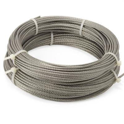 China 7*19 Stainless Steel Wire Rope Stainless Steel Lifting / Hanging Rope 6mm 304 316 SS Wire Rope for sale