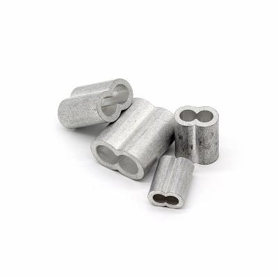 China Aluminum Connector Wire Rope Fittings DIN 3093 Crimp Ferrule Aluminum Fishing Tackle Line Fishing Crimps Single Sleeve for sale