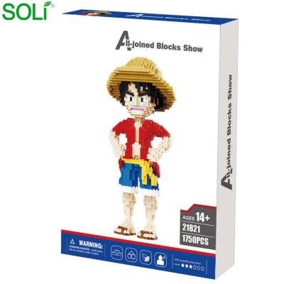 China hot one piece figure block cartoon anime luffy action number toy eco-friendly material for sale