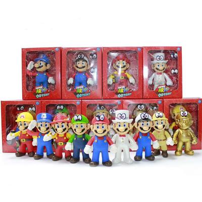 China Cartoon Toy 10cm With Color Boxes Plastic PVC Toy Super Mario Figure Mari o for sale