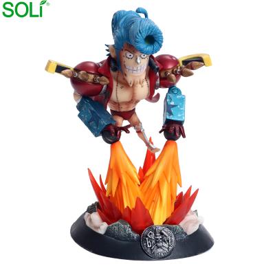 China One Piece Figure Model Toy Customized Anime 21.5CM PVC Cartoon Toy Doll Gift Collectible Toys Franky Vertical View for sale