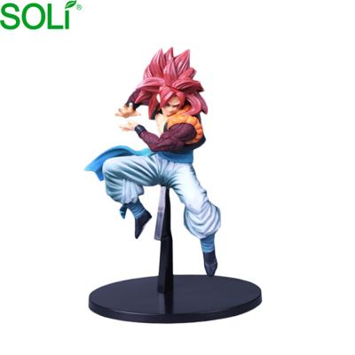 China PVC 23cm Cartoon Toy High Quality Super Saiyan Goku On Green&Pink&Black Cirrus Action Figure For Gift for sale