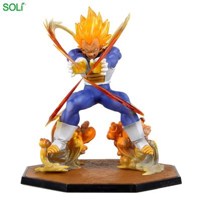 China Hot Japanese 14cm Model Toys For Decoration Cartoon Toy Customized Anime Figure Vegeta Saiyan Action Figure PVC Doll New for sale