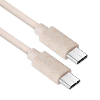 China High Quality Eco Friendly Biodegradable Type C To C USB 2.0 Biodegradable Cable 2.4A USB C Fast Charging Cable for sale