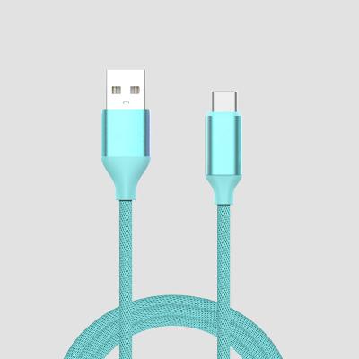 China Mobile Phone Durable Fast Charging Cable For Type C Fabric Braided Usb Cable Braided Data Cable for sale