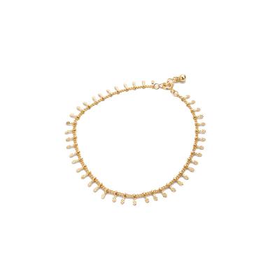 China TRENDY Beauty appearance 18K GOLD PLATED GIRL Centipede textured chain anklet for sale