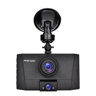 China NIGHT VISION 4 inch 3 way IPS car dash cam hd 1080p car video camera front and rear dvr car inside 3 lens dash cam for sale