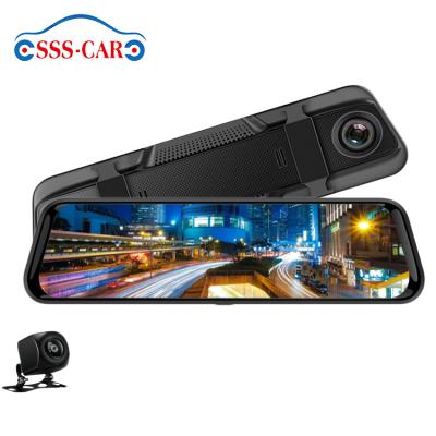 China NIGHT VISION 9.66 Inch Stream Media Car Dvr 1920*1080P Black Box Touch Camera Recorder Full Page Dash Cam for sale