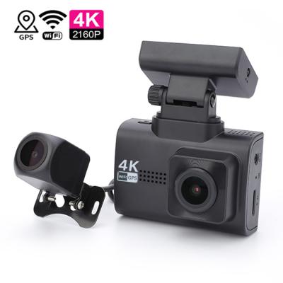 China New 2.45 inch NIGHT VISION dash cam 4K with WiFi GPS function car black box 3840*2160P car dvr 170 degree wide angle dashcam for sale