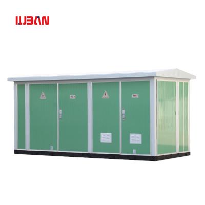 China LUBAN Outdoor High Voltage Substation YB-12/0.4 KV European Style Box Shaped Outdoor Pre-Installed Substation 500KVA Pressure Swing for sale