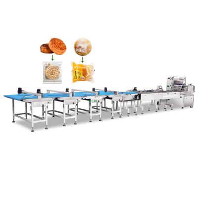 China Automatic Food Classification Packing Production Line Food Pillow Packaging System With Conveyor Belts for sale