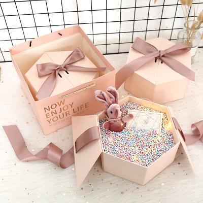 China Recycled Materials Open Custom Paper Packaging Boxes Kraft Paper Shipping Box For Festival for sale