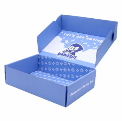 China Recyclable Two Sided Blue Pink Blue Paper Box Disposable Cartoon Aircraft Color Printing Thin Paper Box for sale