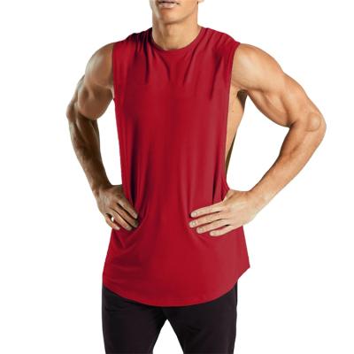 China Cheap Price Custom Mens Fashion Sleeveless T-shirt Anti-Wrinkle Muscle Tank Casual Summer Empty Tops With Logo Cotton Man Sports Running Solid Vest for sale