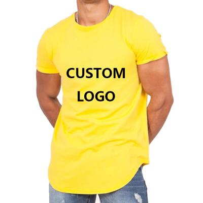 China QUICK DRY High Quality White Customized Design 100% Cotton Mens T-Shirts Print Plus Size Plain Tank Tops Summer Man Short Sleeve Male Tees for sale