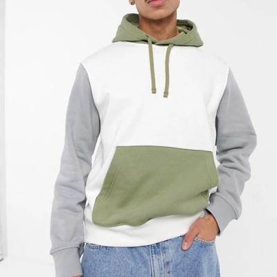 China Men's Color Block Sweatshirt Custom Casual Pullover Cotton Sweater Breathable Oversized Men's Empty Pocket Hoodies Sweatshirt for sale