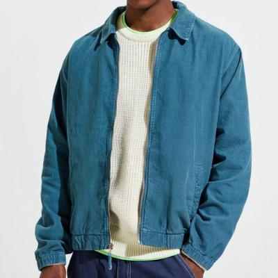 China Custom Factory OEM Men's Corduroy Jacket Streetwear QUICK DRY Slim Fit Casual Loose Solid Color Plus Size Jacket for sale