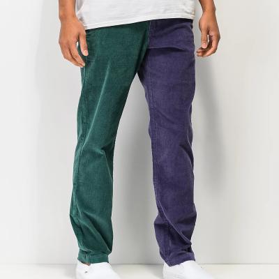 China Fashion Breathable Custom Men Chino Color Logo Block Wholesale Custom Stylish Corduroy Pants High Quality for sale