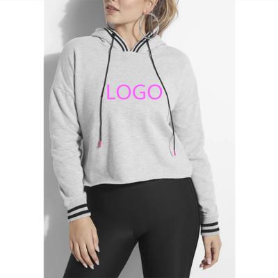 China Latest QUICK DRY Custom Women Pullover Street Wear Oversize Crop Top Women Hoodies Sports Gym Sweatshirts With High Quality for sale