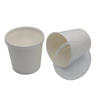 China Kraft Paper Bucket Large Capacity Soup Cup Wrapping Paper Cup Disposable Paper Food Container for sale