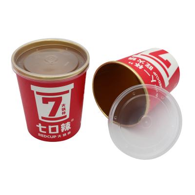 China Disposable Food Grade Take Away Container Biodegradable Disposable Soup Container With Lid Salad Paper Bowl for sale