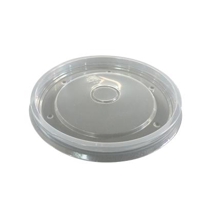 China Non Spill Wholesale Disposable Split Plastic Cover 165mm Caliber PP Cover For Soup Cup for sale