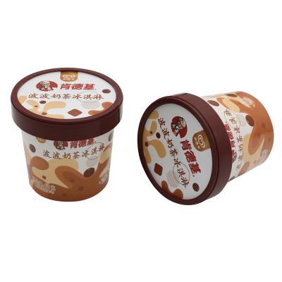 China High qulityFood grade disposable logo printed frozen yogurt/dessert ice cream paper cup ice cream paper cup for sale