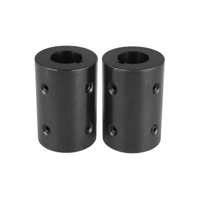 China All Steel Automation Equipment 1inch Set Screw C45 Rigid Coupling With Keyway Black Oxide for sale