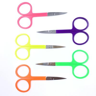 China Portable Eyebrow Scissors Wholesale Beauty Tools Stainless Steel Curve Profesional Eyebrow Scissors for sale