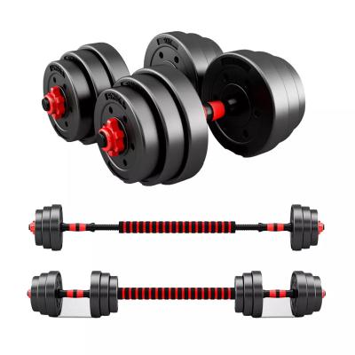 China Cement Weightlifting Home Use 10kg Detachable Variable Dumbbell Dumbbell Gold Set 40 Kg Adjustable Pair Barbell Dumbbell for sale