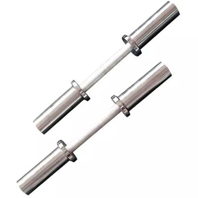 China Custom Home Barbell Weight 50cm Short Bar Home Fitness Use Big Hole Weightlifting Barbell Bar Set for sale