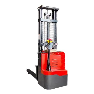 China Hotels Mini Full Electric Walking Stacker Pallet Forklift Pallet Stacker for sale