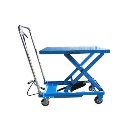 China Hotels forklift table factory price arrival hydraulic stacker manual forklift table for lifting for sale