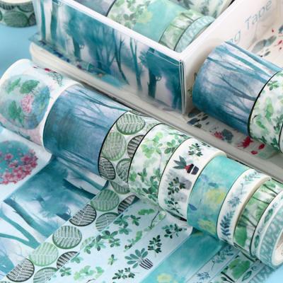 China Waterproof Hot Sales School Supplies Custom Bulk Adhesive Sticker Set 5m Vintage Grid Paper Tapes Make Washi Tape Minimalista for sale