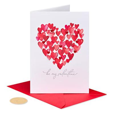 China Europe Wholesalers Custom Hearts Valentine's Day Greeting Cards I Love You With Envelopes for sale