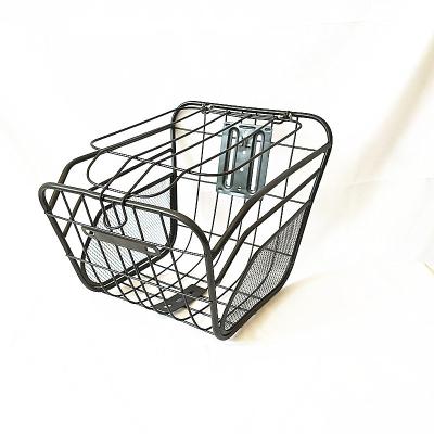 China Electric bicycle bicycle front and rear basket electric bike baskets iron coversebike band bold and wide food baskets for sale