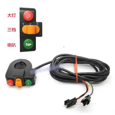 China Electric Bike Accessories Electric Bicycle Part Switch with Third Gear for Electric Scooter and Electric Bike 36V/48V for sale