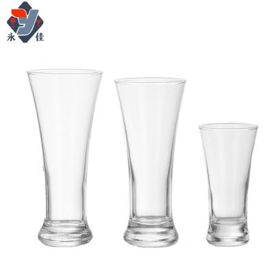 China Hot Selling Wine Stemless Drinking Glass Bar Beer Glass Modern Female Body Size Beer Glass Bottom Mug for sale