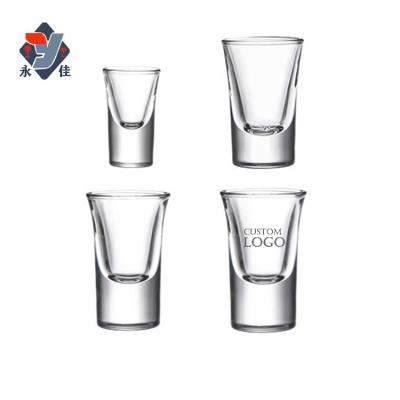 China Durable White Vodka Wine Shot Glass Wholesale High Quality Tumbler Brandy Brandy Tumbler Drinking Cup White Durable Glassware for sale